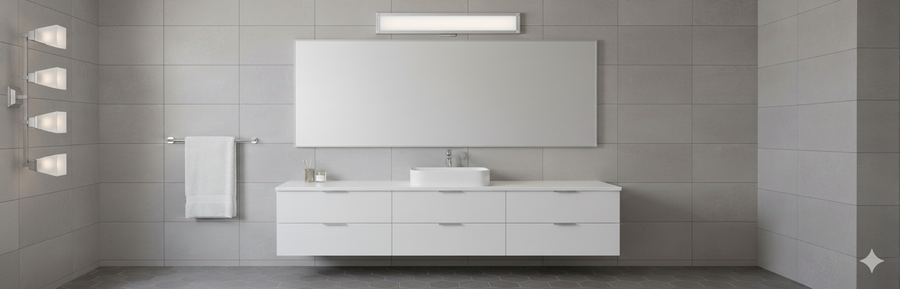 George Kovacs P1164-077-L Led Bath Vanity Light - Modern 24" Chrome Wall Sconce, Minka Group