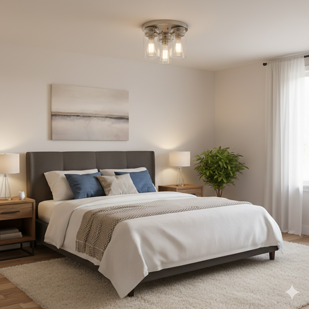 Brinley Flush Mount Ceiling Light – Modern Low-Profile Indoor Fixture