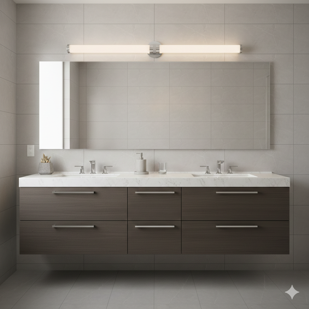 Remi Led 33-Inch Chrome Vertical Bathroom Vanity Wall Light