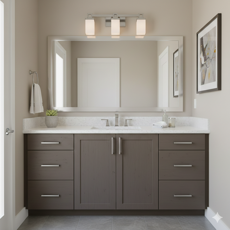 Nelio 3-Light Bath Vanity Light In Pewter – Model 4444-Ba3 Pw
