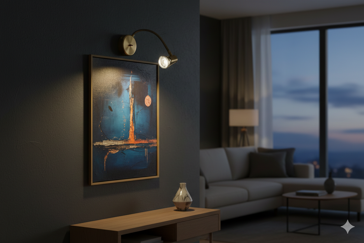 Omore Single Flex Spot Light – Antique Brass Finish