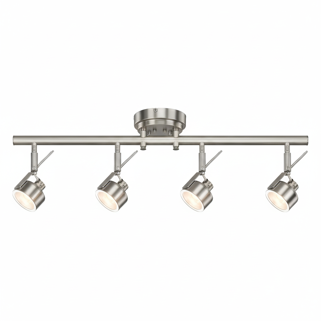 Kichler 10326Ni 4-Light Led Rail Light – 35.9W Brushed Nickel Fixture