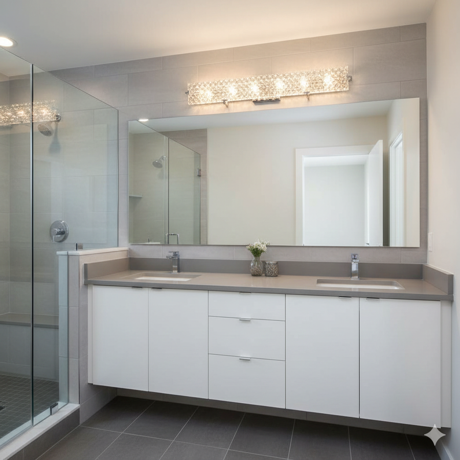 Dvi Lighting Roxboro 48-Inch 6-Light Bathroom Vanity Light In Chrome - Dvp3066Ch-Cl