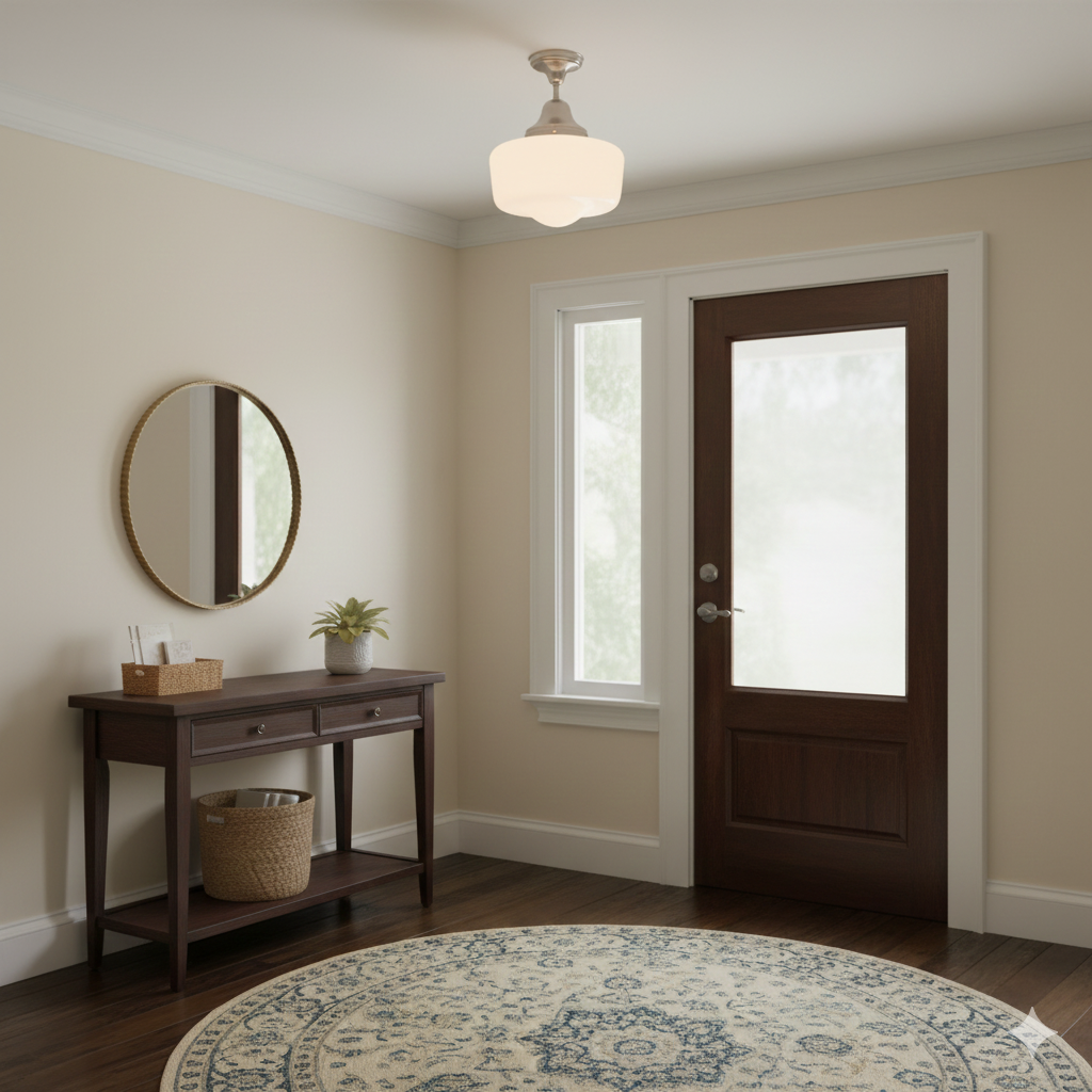 DVI Lighting DVP7511 Schoolhouse 1-Light Semi-Flush Ceiling Fixture – 18″ Tall, Energy Star Rated