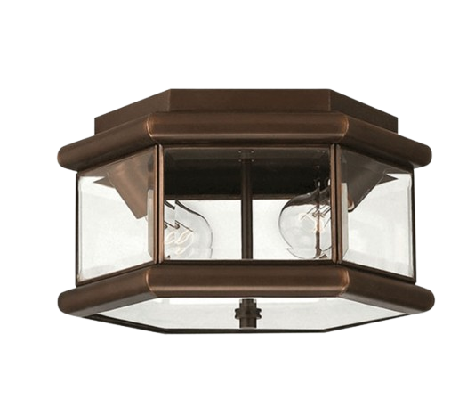 Hinkley Lighting Clifton Park 2 Light Outdoor Flush Mount Ceiling Fixture
