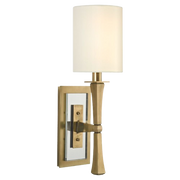 Hudson Valley York polished nickel 1-light wall sconce with Danish modern lines