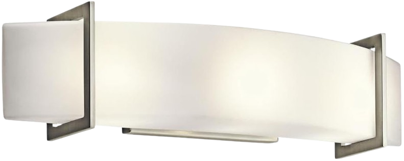 Kichler Three Light Linear Bath, Brushed Nickel Finish