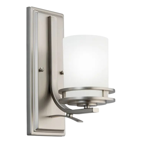 Kichler Hendrik 1-Light Wall Sconce – Satin Etched Cased Opal Glass