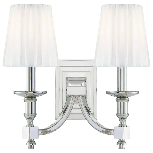 Minka Metropolitan Aise 2-Light Candle-Style Wall Sconce – Polished Nickel