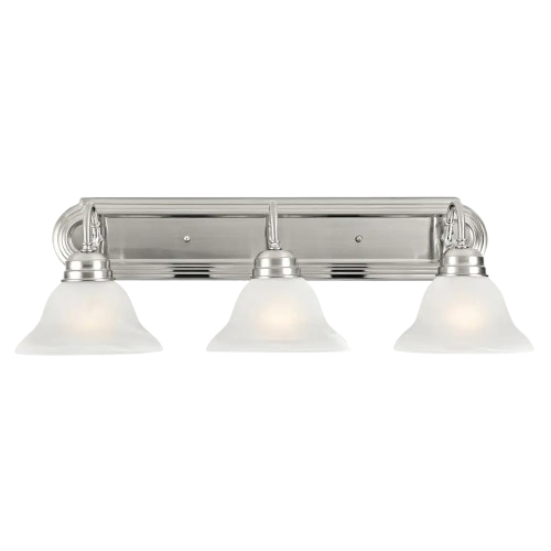 Millbridge Satin Nickel Dimmable 3-Light Bathroom Vanity Light