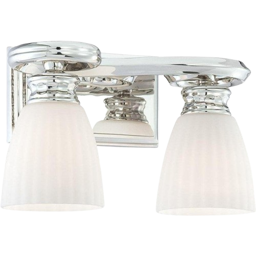 Metropolitan N2802-613 Modern 2-Light Bathroom Vanity Light – Polished Nickel