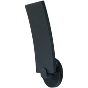 George Kovacs Flipout P1235-066-L outdoor wall light with a curved black blade and round backplate