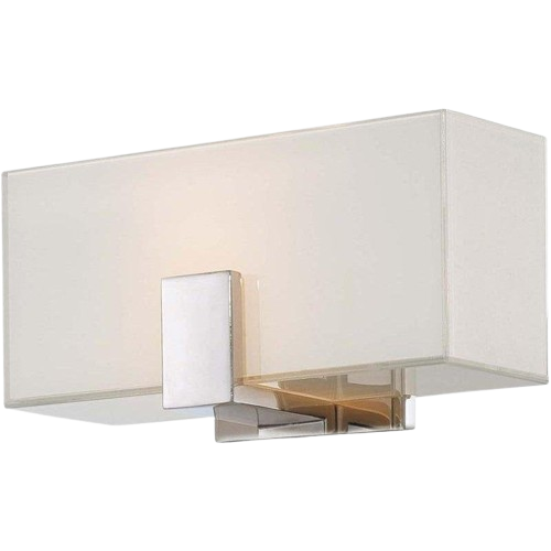 George Kovacs P5220-613 Polished Nickel 1-Light Glass Wall Sconce