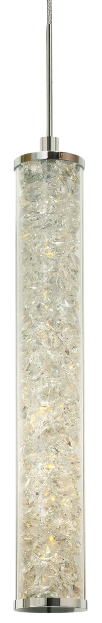 Stone Lighting Jazz Crystal Clear LED Pendant Light, 2.8W 3000K Warm White, 12VDC Monopoint, Modern Accent Lighting (PD223CRPCLEDM)
