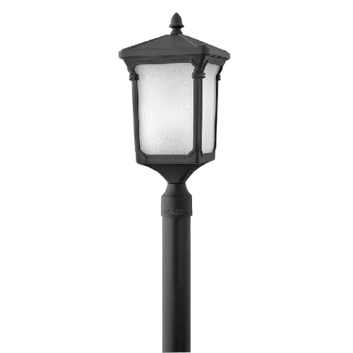 Hinkley Lighting 1-Light Outdoor Post Lantern, 100W 120V, Museum Black Stratford