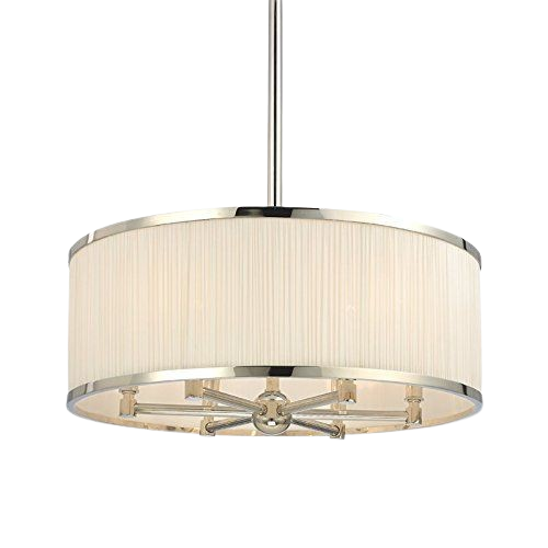 Hastings Six Light Chandelier In Polished Nickel