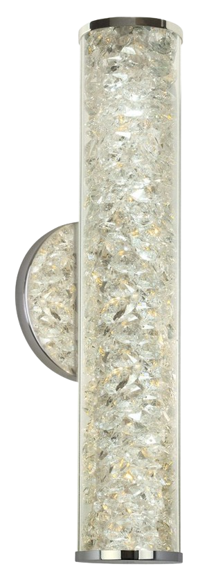 Stone Lighting Jazz Venti Wall Sconce – Crystal Clear, Polished Chrome, 5.9W Led