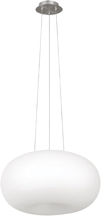 EGLO Optica 2-Light Pendant - Satin Nickel w/ Opal Glass