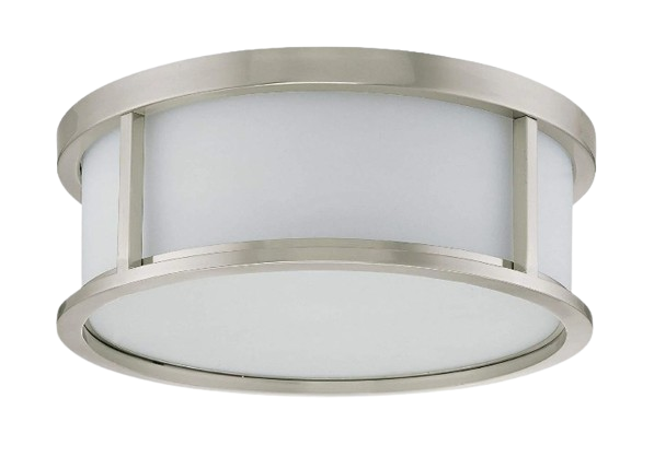 Nuvo Odeon Es 3‑Light Flush Mount – 17″ Brushed Nickel 60‑3813