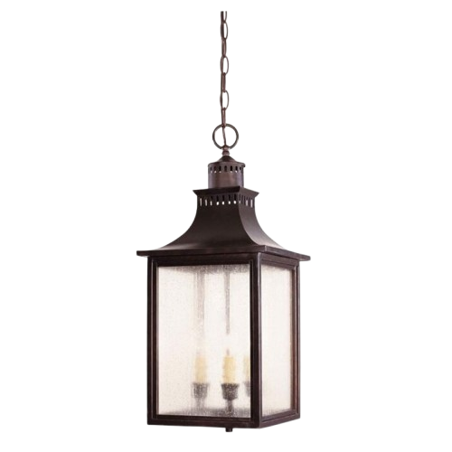 Monte Grande 3 Light 10 Inch English Bronze Outdoor Hanging Lantern