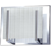 Alternate angle of the square Aurora textured-panel wall light