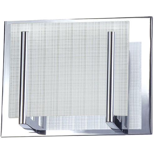 Aurora 2-Light 8" Chrome Vanity Wall Light – Linen Glass Shades