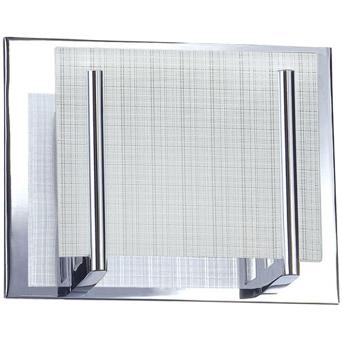 Aurora 2-Light 8" Chrome Vanity Wall Light – Linen Glass Shades