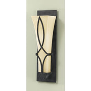 Murray Feiss King's Table WB1349AF sconce with a tall cream shade and dark pointed-loop metalwork