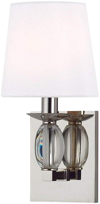 Hudson Valley Cameron Wall Sconce, 1-Light, Polished Nickel