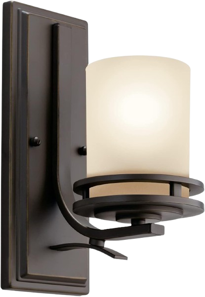 Kichler Hendrik 1-Light Wall Sconce – Satin Etched Cased Opal Glass