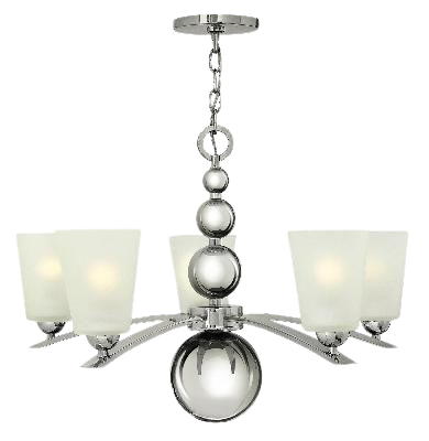 Hinkley Lighting Zelda Collection 5-Light Chandelier In Polished Nickel