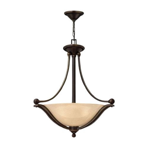 Bolla 3 Light Olde Bronze Pendant Ceiling Light In Light Amber Seedy By Hinkley