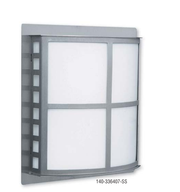 Besa Lighting 140 Series opal glass outdoor wall sconce shown in the catalog Stainless Steel finish