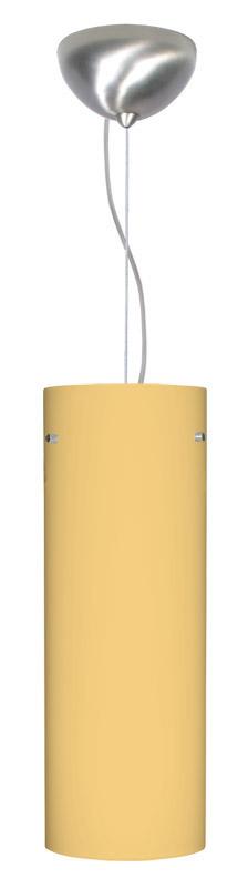 Besa Lighting Tondo 18 Vanilla Glossy glass pendant in Satin Nickel, model 1KX-4128VG-SN