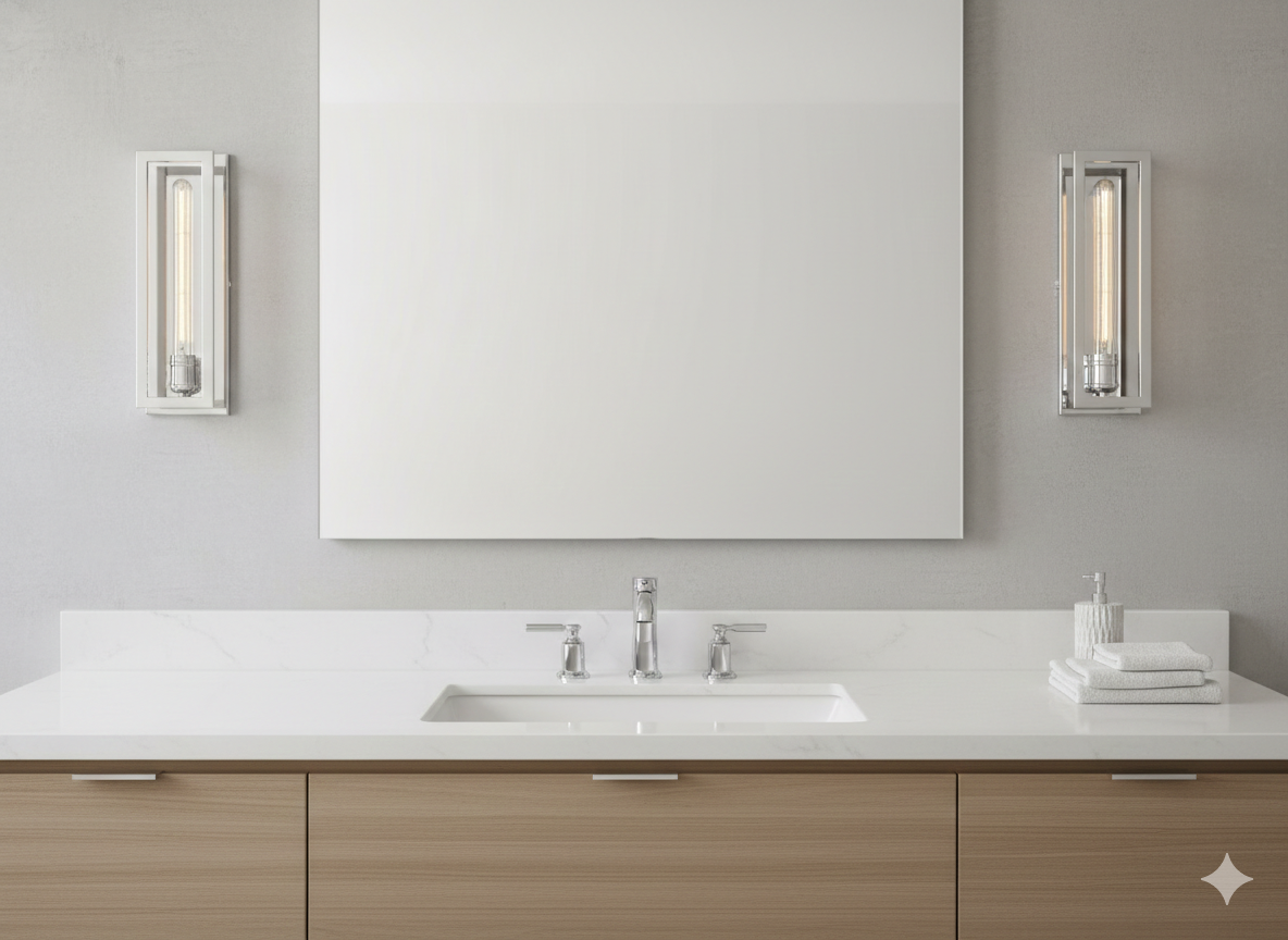 Clifton 1-Light Wall Sconce In Polished Nickel – Modern Indoor Wall Light