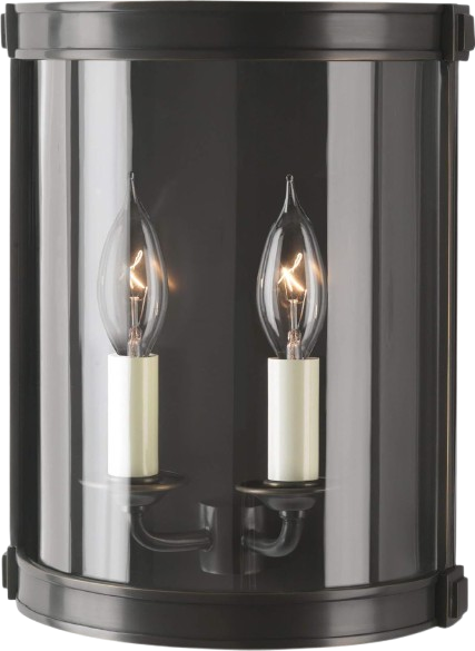 Robert Abbey Blake 1-Light Wall Sconce Deep Patina Bronze Finish W/ Clear Glass