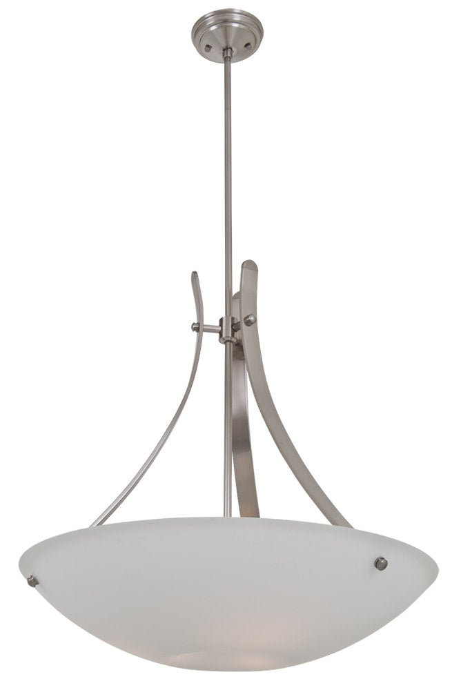 DVI DVP5608SN-OP Orinoco 3-light pendant in Satin Nickel with Half Opal Glass