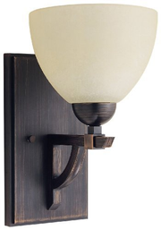 DVI DVP9301ORB-BS exact Oil Rubbed Bronze and Butterscotch glass wall sconce view