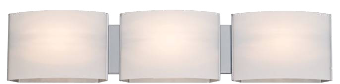 DVI Lighting Mega Vanguard DVP1758 three-light vanity with half-opal glass