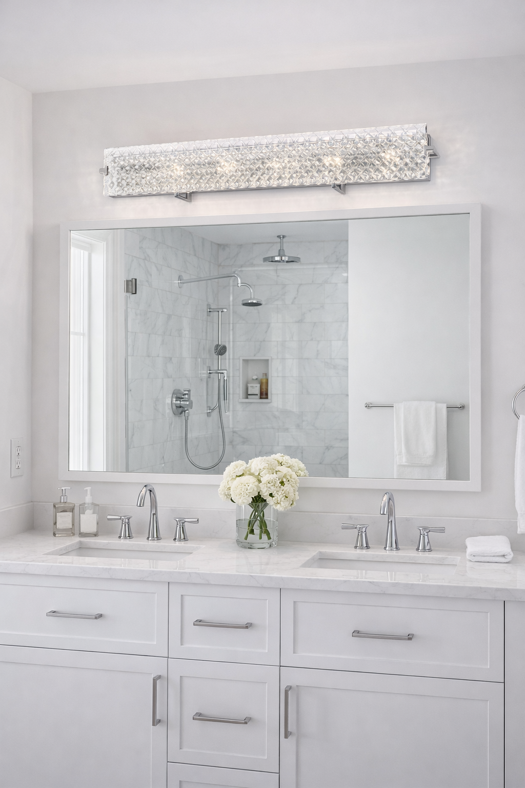 Dvi Lighting Roxboro 48-Inch 6-Light Bathroom Vanity Light In Chrome - Dvp3066Ch-Cl