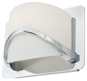 DVI Lighting Solstice DVP0501CH-OP Chrome wall sconce with Half Opal glass