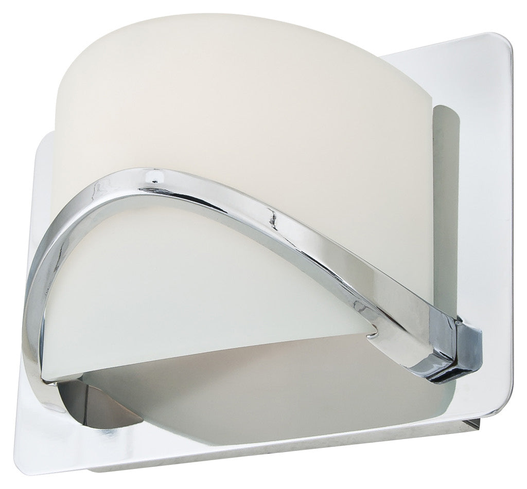 DVI Lighting Solstice DVP0501CH-OP Chrome wall sconce with Half Opal glass