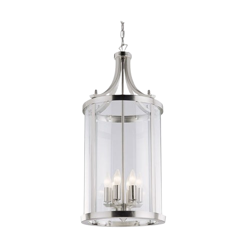 Niagara 6-Light Chrome Foyer Ceiling Light, 14″ Diameter