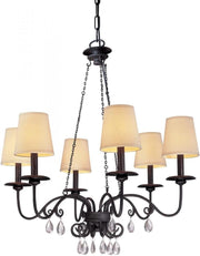 Troy Lighting La Rochelle F2656 six-light chandelier in La Rochelle Bronze