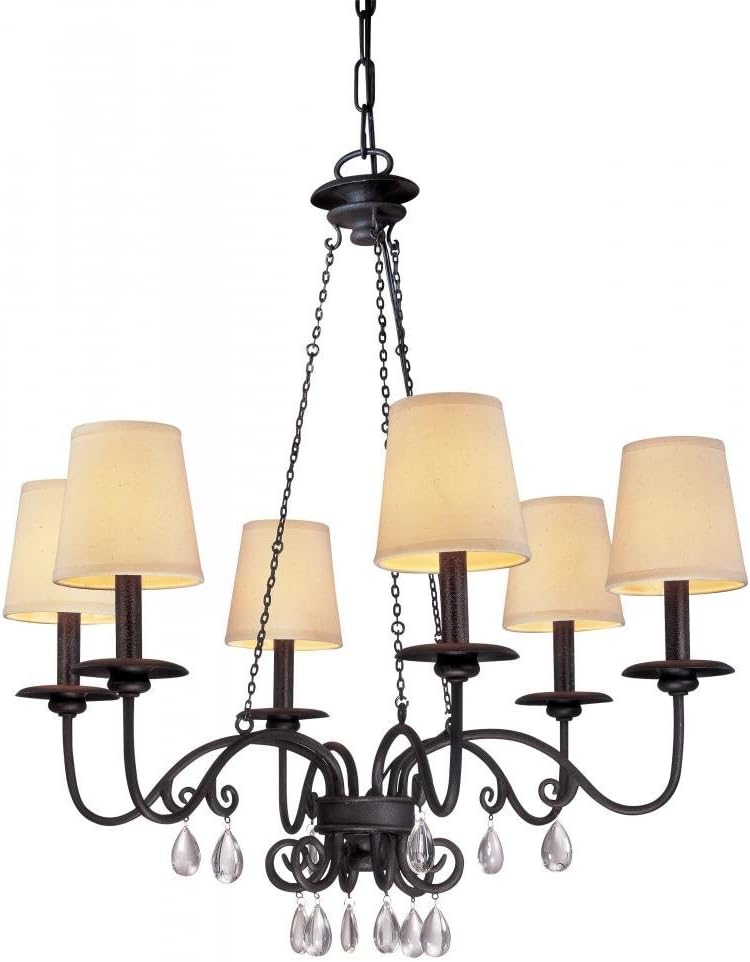 Troy Lighting La Rochelle F2656 six-light chandelier in La Rochelle Bronze
