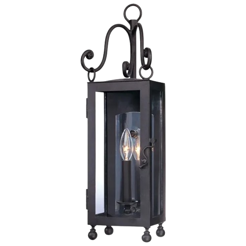 Troy Lighting Mill Valley 1-Light Outdoor Wall Sconce In Natural Bronze Finish With Clear Glass