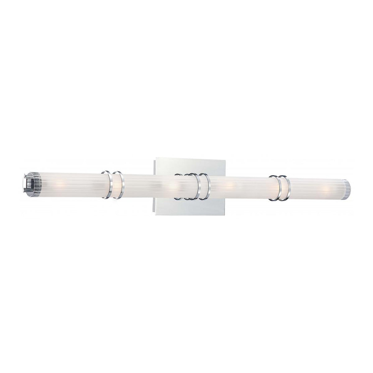 Horizontal view of the George Kovacs Rings P5916-077 chrome vanity light