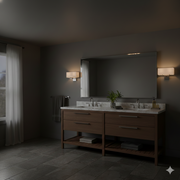 Fabric shades and brushed nickel steel body of the George Kovacs Tube sconce