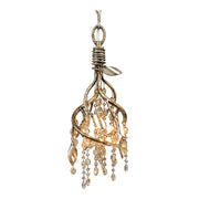 Golden Autumn Twilight 9903-M1LMG gold-tone pendant with leaf accents and cascading faceted drops