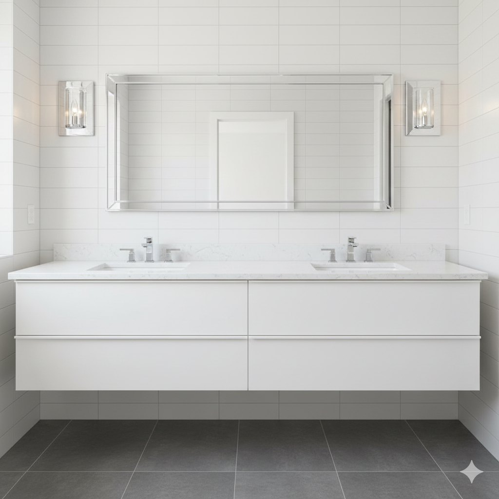 Smyth 2074-1W sconce mounted on a wall, showing the chrome backplate and cage detail